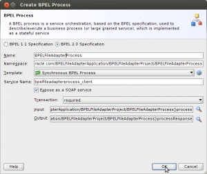 Create BPEL Process Create BPEL Process
