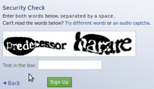 Captcha Facebook