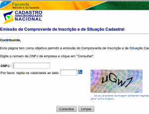 Captcha Receita Federal do Brasil