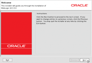 Oracle Installer - WebLogic 10.3.3.0