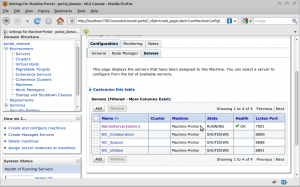 Settings for Machine-Portal - portal_domain - WLS Console