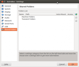 Shared Folder Settings