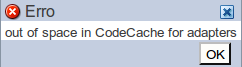 Out of Space in Code Cache